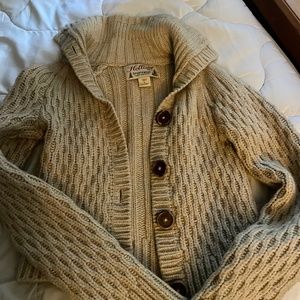 Hollister button up sweater. Tan.